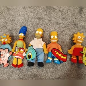 Vintage The Simpsons Family Doll Set